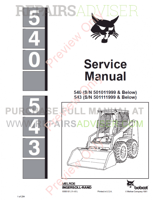 Bobcat 543 Manual