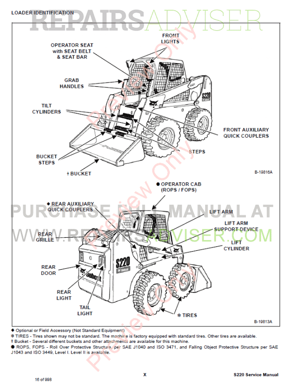 Bobcat 873 Turbo Service Manual