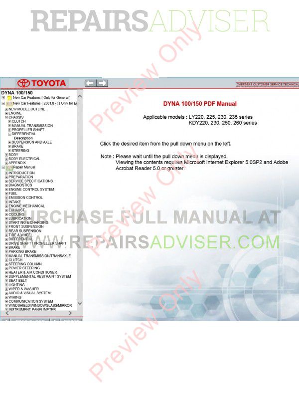 Toyota Dyna Service Manual Free Download