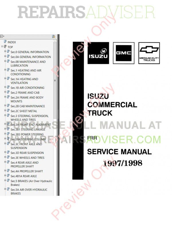 2000 Isuzu Npr Service Manual Pdf