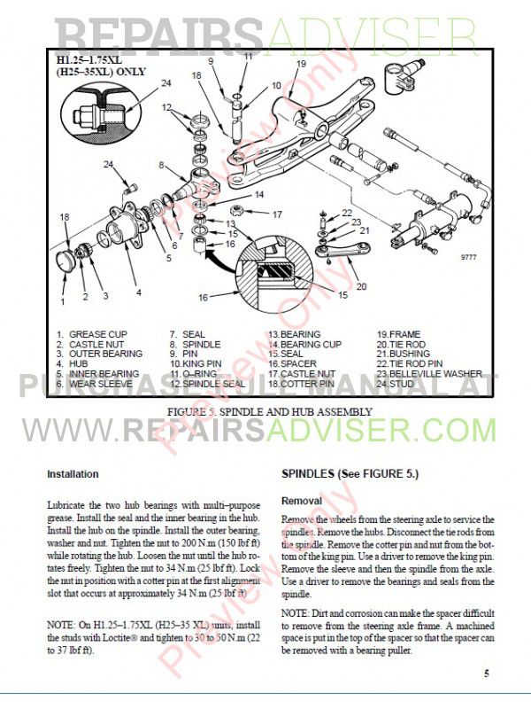 Hyster Challenger H40J, H50J, H60JS Forklifts Service Manual PDF Download