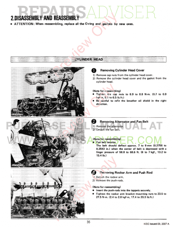 Kubota D1102-B-D1402-B, V1502/1902-B Engines Workshop Manual