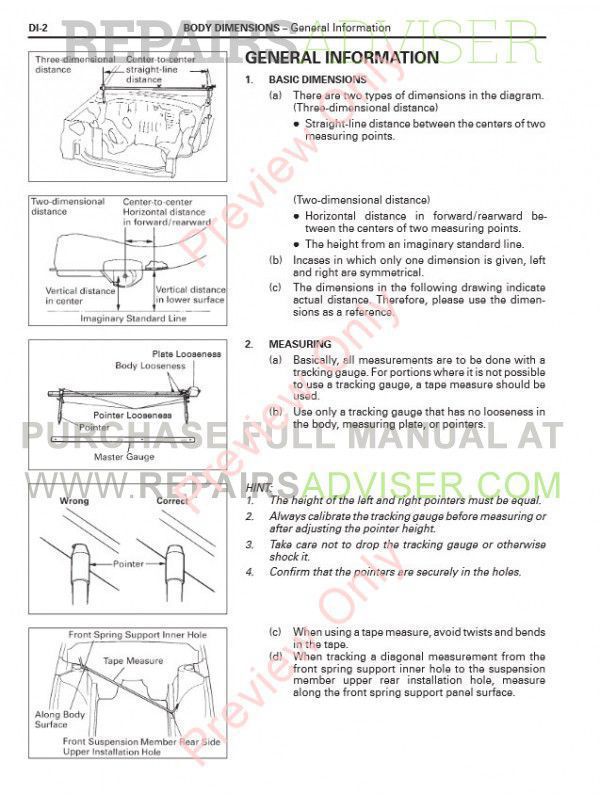 Toyota Hiace Van Workshop Manual